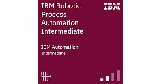 Badge IBM Robotic Process Automation - Intermediate